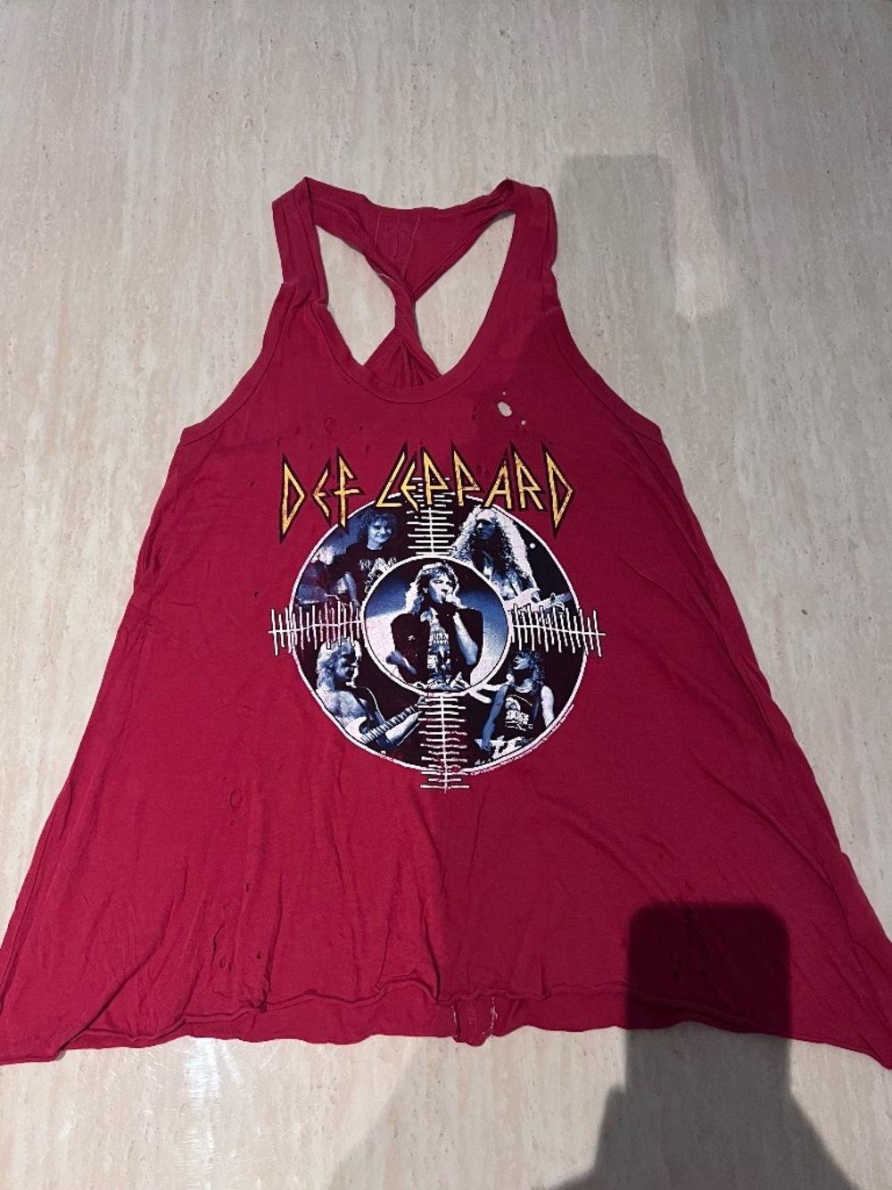 Free People Def Leppard Swing Tank Excellent Condition Vintage Size Small RARE